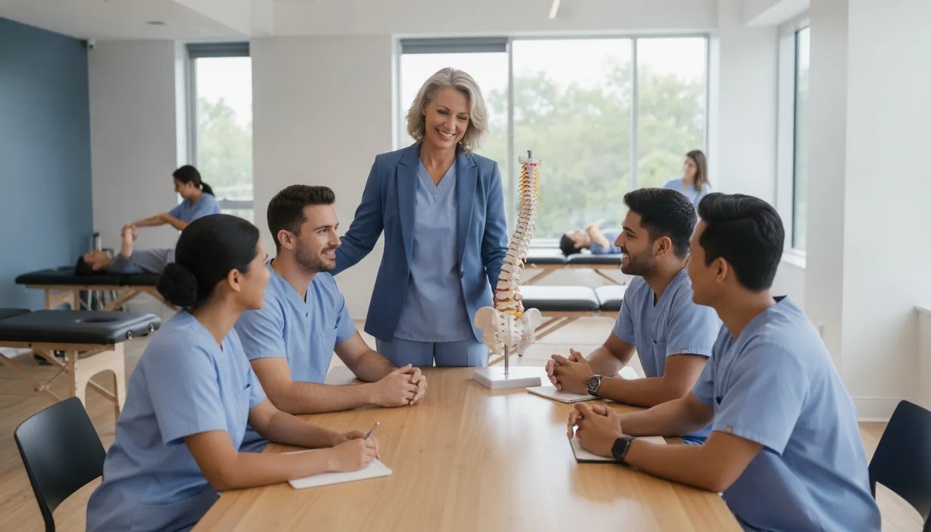 Chiropractic practice owner leading a clinical team