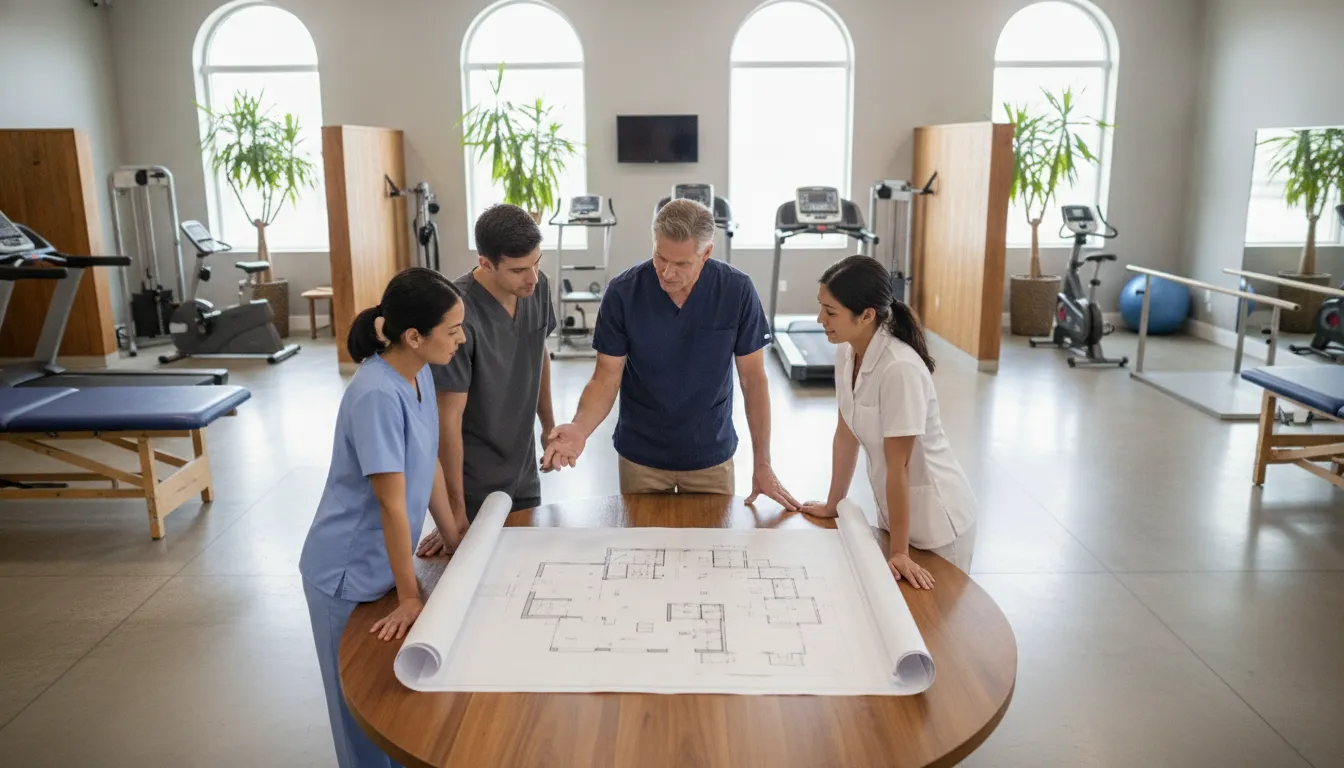 Chiropractic practice owner reviewing a franchise conversion plan