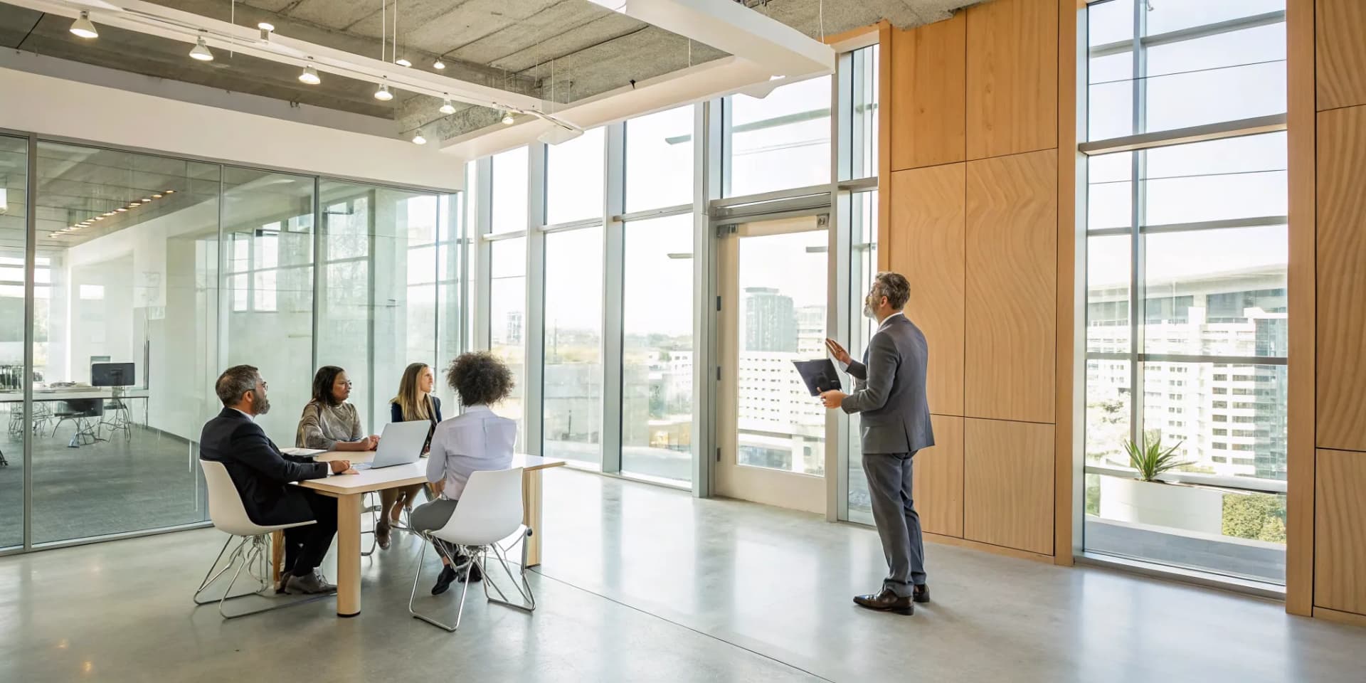 A chiropractic team meeting to plan their associate-driven practice model.