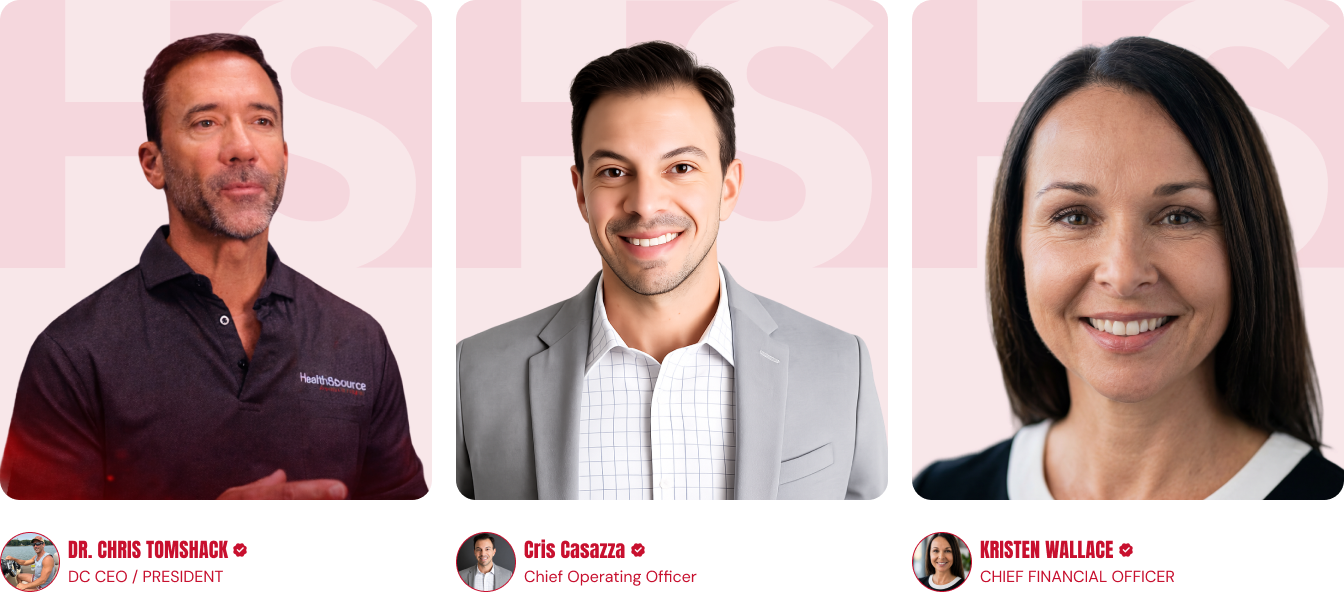 HealthSource franchise leadership team row one